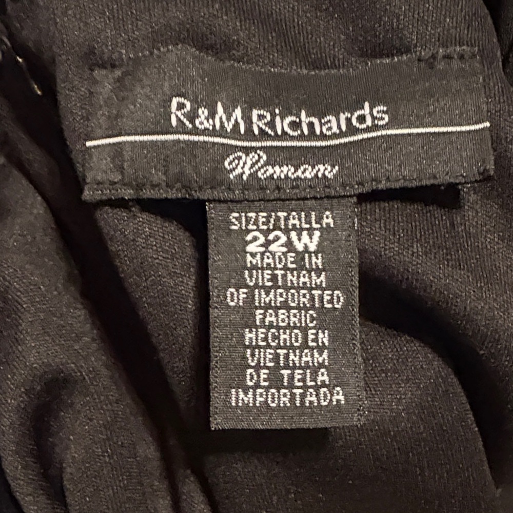 R & M Richards Black Maxi Dress with Silver Accent - Picture 8 of 9